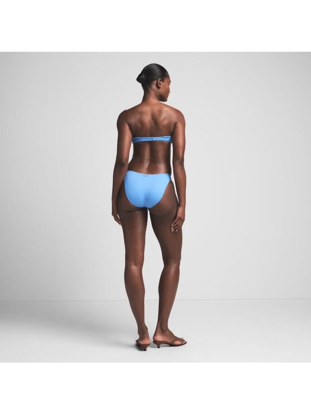 Skims Signature Swim Dipped Mid Coverage Bottom Tide Medium